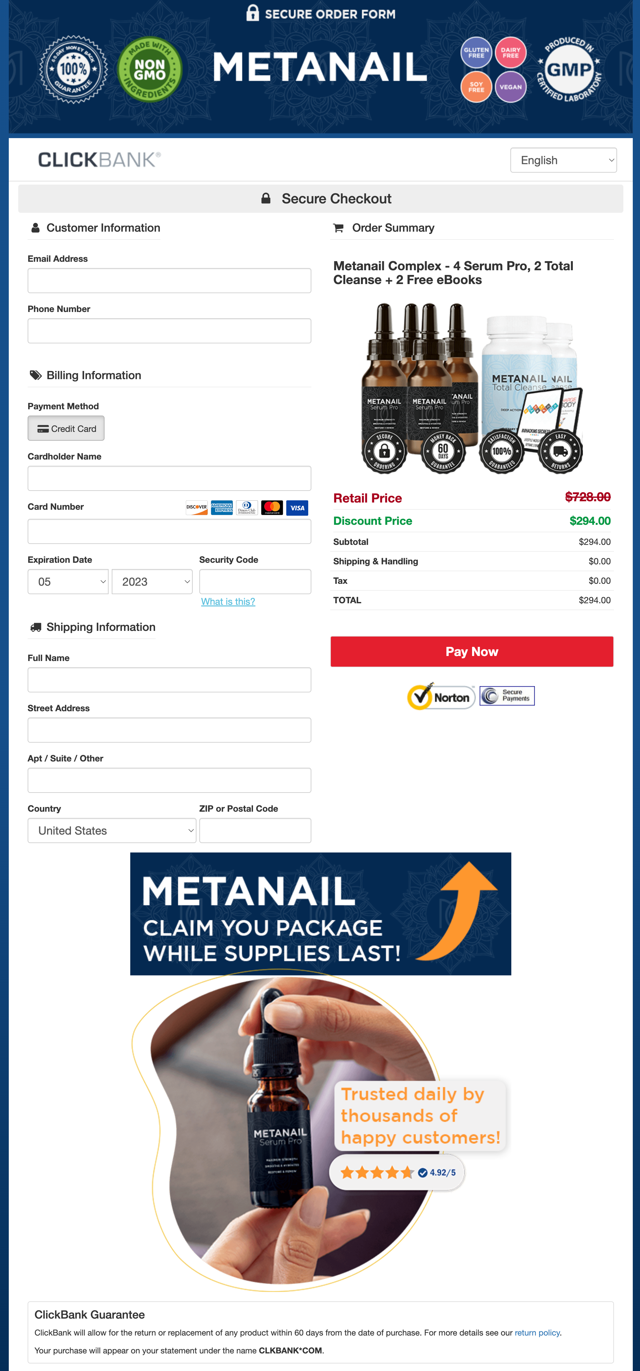 MetanailComplex.com - Order Page